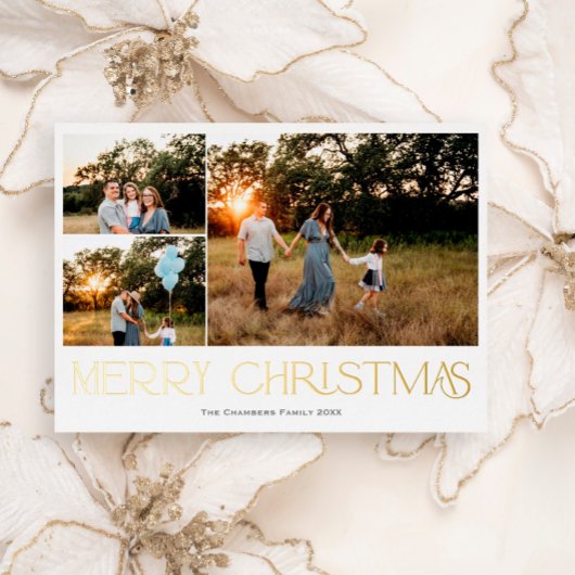 メリーモダンクリスマスの写真 箔シーズンカード