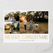 メリーモダンクリスマスの写真 箔シーズンカード (正面)