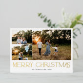 メリーモダンクリスマスの写真 箔シーズンカード (立ち正面)