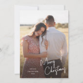 メリーモダンクリスマスの台本のシンプル写真 シーズンカード (正面)