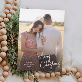 メリーモダンクリスマスの台本のシンプル写真 シーズンカード