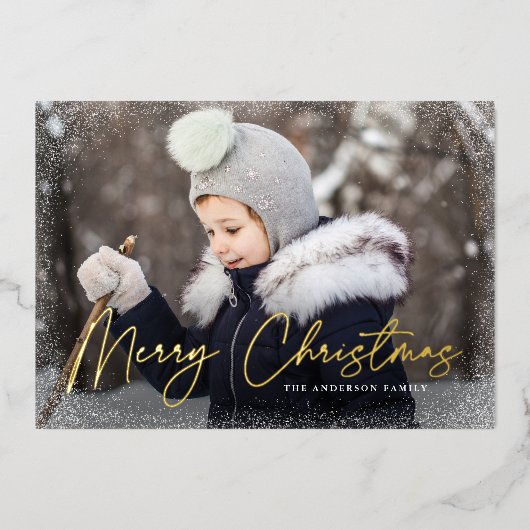 メリーモダンクリスマスの台本の写真 箔シーズンカード (正面)