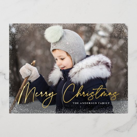 メリーモダンクリスマスの台本の写真 箔シーズンポストカード (正面)