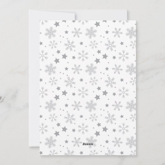 メリーモダンクリスマスの台本の家族の写真 シーズンカード (裏面)