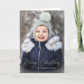 メリーモダンクリスマスの台本の雪の花の写真 シーズンカード (正面)