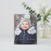 メリーモダンクリスマスの台本の雪の花の写真 シーズンポストカード (スタンド正面)