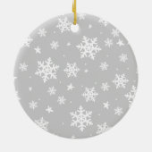 メリーモダンクリスマスの台本カスタムの家族写真 セラミックオーナメント (裏面)