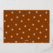 メリーモダンクリスマスの台本ジンジャーブレッド写真 箔シーズンカード (裏面)