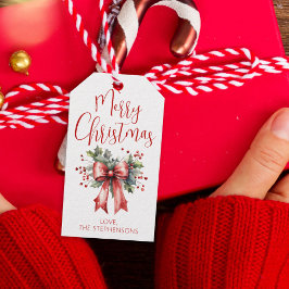 メリーモダンクリスマスの台本ホリーボウ名 ギフトタグ