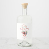 メリーモダンクリスマスの台本ホリーボウ リキュールボトルラベル (正面)