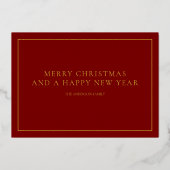 メリーモダンクリスマスの台本ワンフォト金ゴールド 箔シーズンカード (裏面)