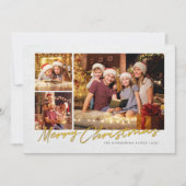 メリーモダンクリスマスの家族の写真 シーズンカード (正面)