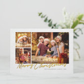 メリーモダンクリスマスの家族の写真 シーズンカード (スタンド正面)