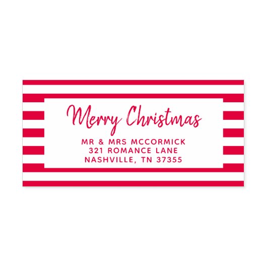 メリーモダンクリスマスの手書き文字名 セルフインキングスタンプ (デザイン)