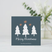 メリーモダンクリスマスの木と星の写真 シーズンカード (スタンド正面)