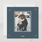 メリーモダンクリスマスの木と星の写真 シーズンカード (裏面)