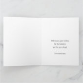 メリーモダンクリスマスの木の写真コラージュ灰色 カード (内部)