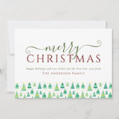 メリーモダンクリスマスの木の写真 シーズンカード (正面)