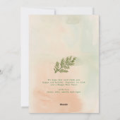 メリーモダンクリスマスの水の色ポインセチア写真 シーズンカード (裏面)