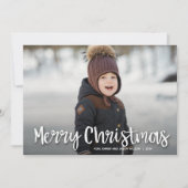 メリーモダンクリスマスの白い台本の写真 シーズンカード (正面)