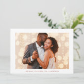 メリーモダンクリスマスの白い赤のフォトフレーム シーズンカード (スタンド正面)