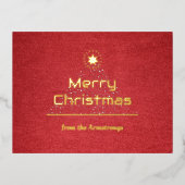 メリーモダンクリスマスの脚本 箔シーズンポストカード (正面)