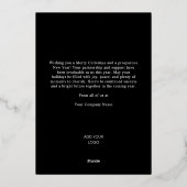 メリーモダンクリスマスの黒ロ企業のゴ 箔シーズンカード (裏面)