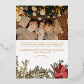 メリーモダンクリスマスイラストレーションおもしろい2枚 箔シーズンカード (裏面)