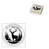 メリーモダンクリスマスエルク差出人住所 ラバースタンプ (押印)