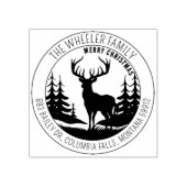 メリーモダンクリスマスエルク差出人住所 ラバースタンプ (インプリント)