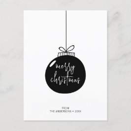 メリーモダンクリスマスオーナメントホリデイ ポストカード