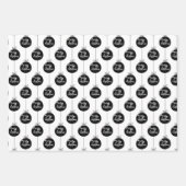 メリーモダンクリスマスオーナメントホリデイ ラッピングペーパーシート (正面3)