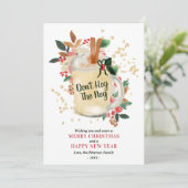 メリーモダンクリスマスグリッターおもしろい卵引用文 シーズンカード (スタンド正面)