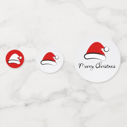 メリーモダンクリスマスサンタハットテーブル紙吹雪 コンフェッティ (正面)