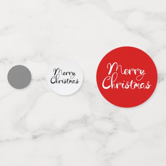 メリーモダンクリスマスサンタハットテーブル紙吹雪 コンフェッティ (裏面)