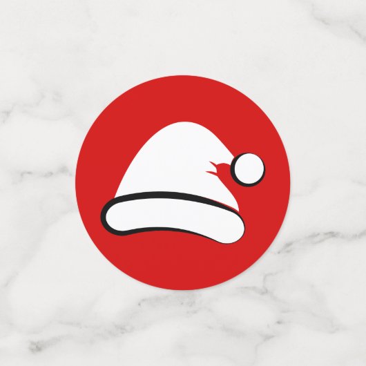 メリーモダンクリスマスサンタハットテーブル紙吹雪 コンフェッティ (スモール正面)