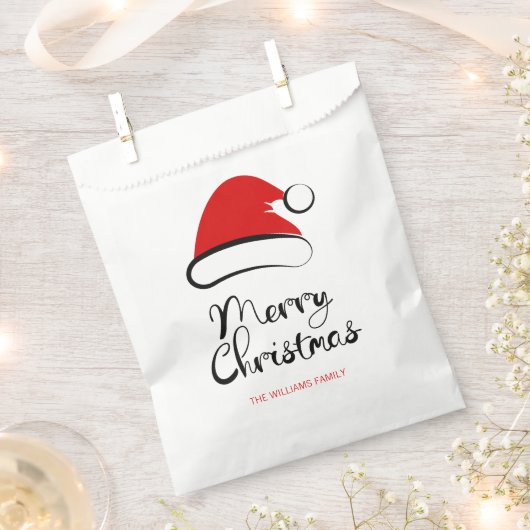 メリーモダンクリスマスサンタハットフェイバーバッグ フェイバーバッグ (クリップ留めされた状態)