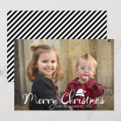 メリーモダンクリスマスサンタハットフォトカード シーズンカード (正面/裏面)