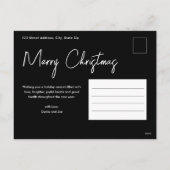 メリーモダンクリスマスシンプルのスクリプト写真 シーズンポストカード (裏面)