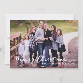 メリーモダンクリスマスシンプルスクリプトタイポグラフィ シーズンカード