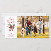 メリーモダンクリスマススクリプトホリーボウ6枚の写真 シーズンカード (正面)