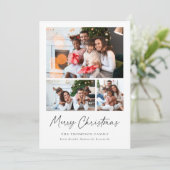 メリーモダンクリスマススクリプト写真コラージュ シーズンカード (スタンド正面)