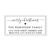 メリーモダンクリスマススクリプト差出人住所ハート ラバースタンプ (インプリント)