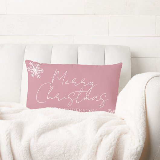 メリーモダンクリスマススノーフレーク家族の名前Lumb ランバークッション
