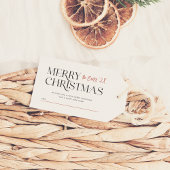 メリーモダンクリスマスタイポグラフィカスタムファミリー ギフトタグ