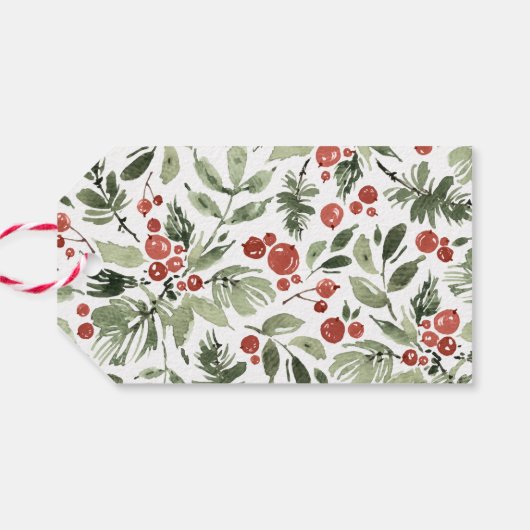 メリーモダンクリスマスタイポグラフィカスタムファミリー ギフトタグ (裏面横)