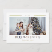 メリーモダンクリスマスタイポグラフィカスタム写真 (正面)