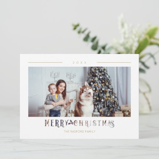 メリーモダンクリスマスタイポグラフィカスタム写真 (スタンド正面)