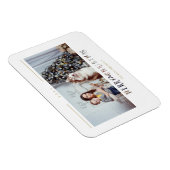 メリーモダンクリスマスタイポグラフィカスタム写真 マグネット (右側)