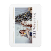 メリーモダンクリスマスタイポグラフィカスタム写真 マグネット (縦)